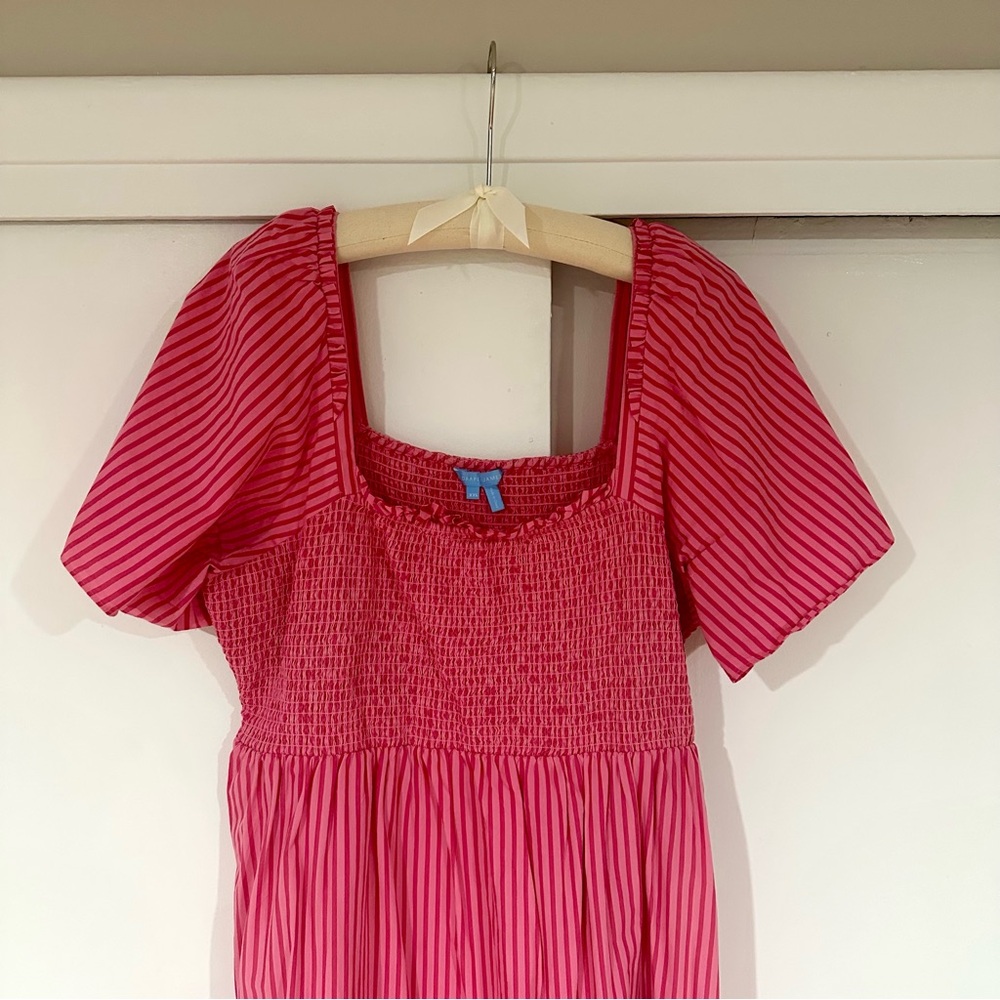 Draper James Pink Striped Midi Dress - Picture 3 of 6